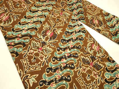 平和屋着物●全通柄九寸名古屋帯 バティック 綿 逸品 DABB3202cm