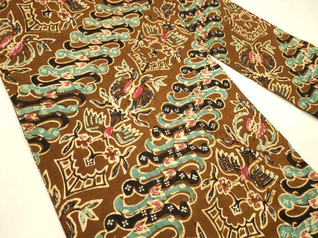 平和屋着物●全通柄九寸名古屋帯 バティック 綿 逸品 DABB3202cm