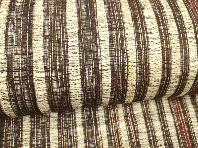 平和屋着物▽つけ帯 スリーシーズン 春夏秋 櫛織 間道 金糸 正絹 逸品 DABB3210cm