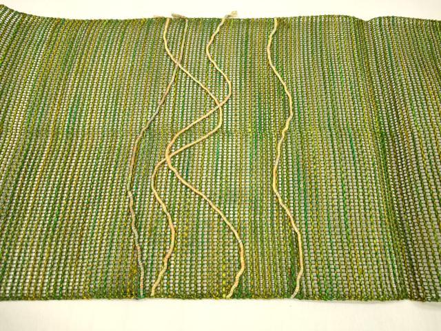 平和屋着物＊夏物 八寸名古屋帯 抽象文様 正絹 逸品 DABB3214cm