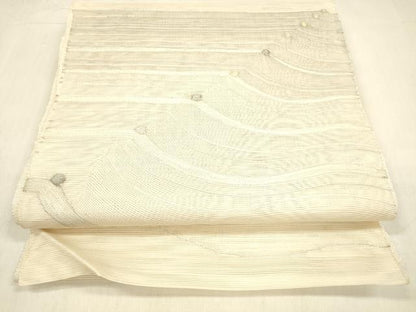 平和屋着物＊夏物 八寸名古屋帯 抽象文様 金銀糸 正絹 逸品 DABB3218cm