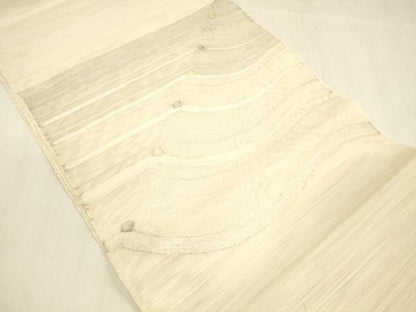 平和屋着物＊夏物 八寸名古屋帯 抽象文様 金銀糸 正絹 逸品 DABB3218cm