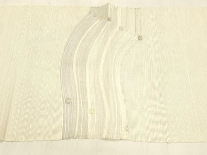 平和屋着物＊夏物 八寸名古屋帯 抽象文様 金銀糸 正絹 逸品 DABB3218cm
