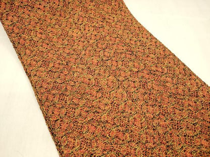 平和屋着物＊夏物 八寸名古屋帯 リボン織 抽象文様 正絹 逸品 DABB3220cm