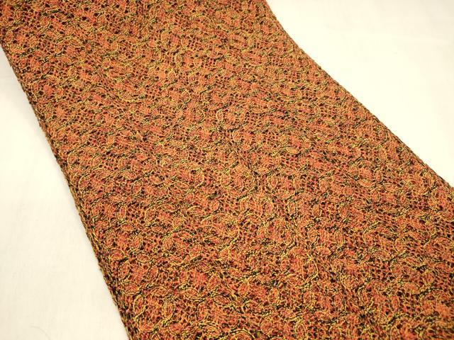 平和屋着物＊夏物 八寸名古屋帯 リボン織 抽象文様 正絹 逸品 DABB3220cm