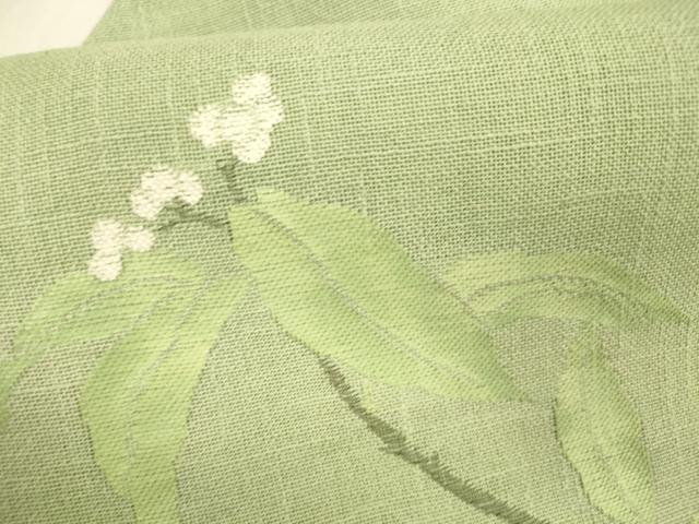 平和屋着物＊夏物 八寸名古屋帯 南天文 DABB3223cm