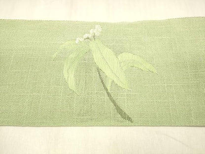 平和屋着物＊夏物 八寸名古屋帯 南天文 DABB3223cm