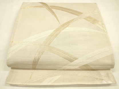 平和屋着物＊夏物 六通柄袋帯 草葉文 金糸 正絹 逸品 DABB3228cm
