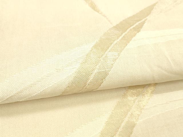 平和屋着物＊夏物 六通柄袋帯 草葉文 金糸 正絹 逸品 DABB3228cm