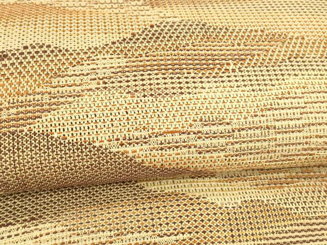 平和屋着物＊夏物 八寸名古屋帯 抽象文様 正絹 逸品 DABB3233cm