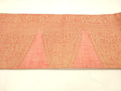 平和屋着物＊夏物 つけ帯 抽象文様 金糸 正絹 逸品 DABB3245cm
