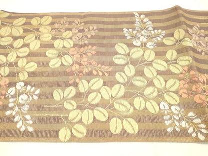 平和屋着物＊夏物 つけ帯 草葉間道 金糸 正絹 逸品 DABB3246cm