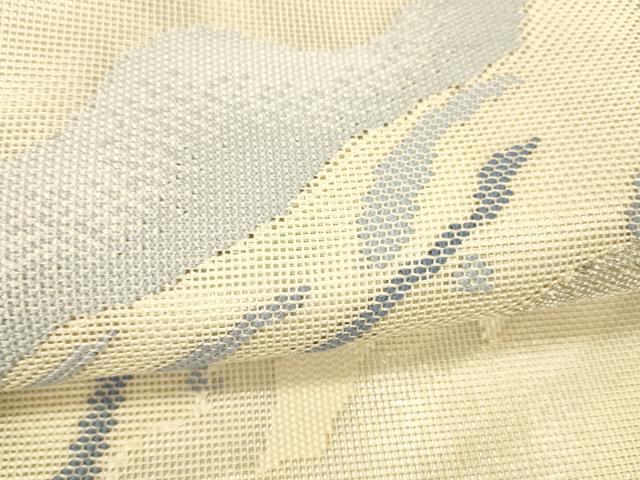 平和屋着物＊夏物 太鼓柄 本袋帯 流水文 銀糸 正絹 逸品 DABB3251cm