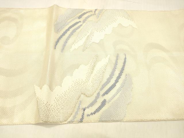 平和屋着物＊夏物 太鼓柄 本袋帯 流水文 銀糸 正絹 逸品 DABB3251cm