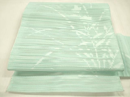 平和屋着物＊夏物 八寸名古屋帯 草花文 DABB3254cm