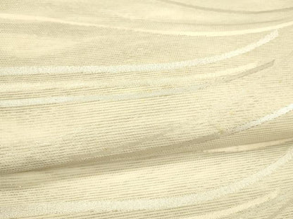 平和屋着物＊夏物 九寸開き名古屋帯 流水文 銀糸 正絹 逸品 DABB3255cm