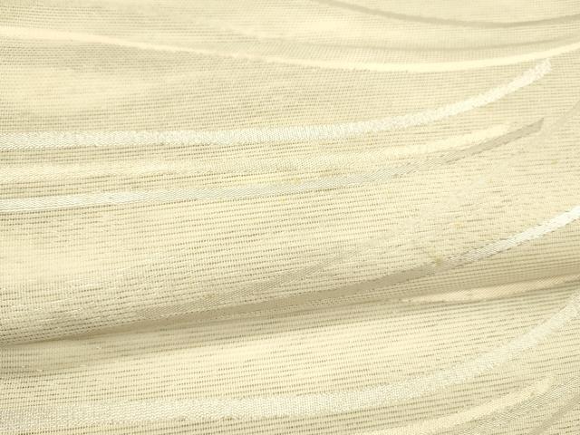 平和屋着物＊夏物 九寸開き名古屋帯 流水文 銀糸 正絹 逸品 DABB3255cm