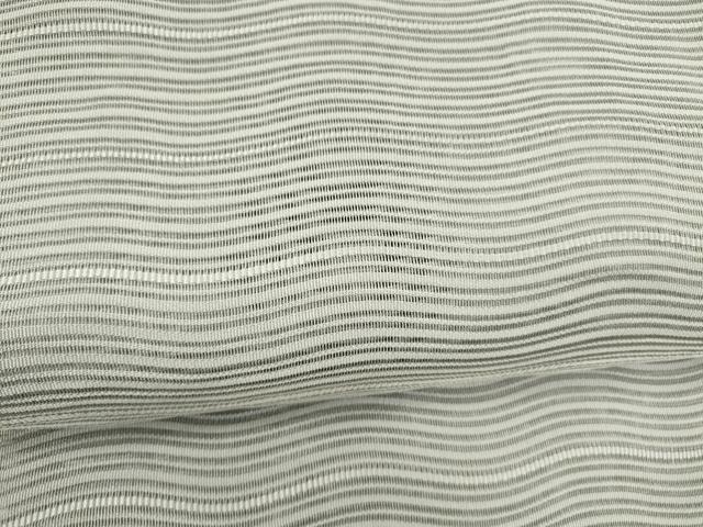 平和屋着物＊夏物 絽綴れ 八寸名古屋帯 よろけ縞 暁鼠色 正絹 逸品 DABB3258cm