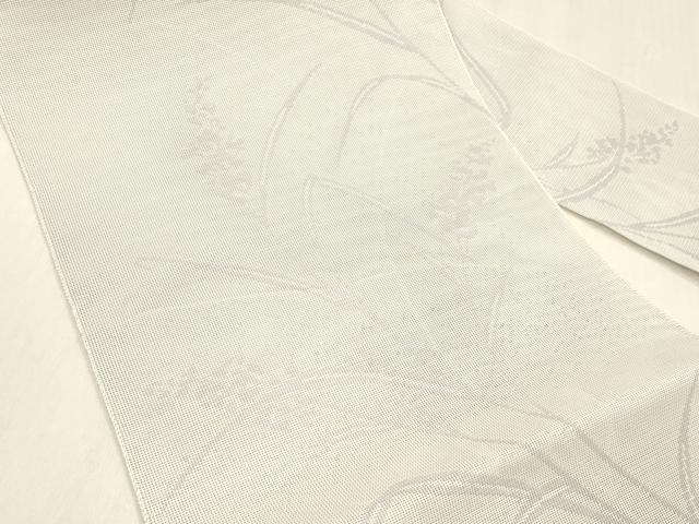 平和屋着物＊夏物 八寸名古屋帯 草花文 DABB3263cm