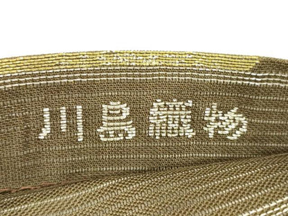 平和屋着物＊夏物 西陣 川島織物 六通柄 本袋帯 地紙蔦の葉花文 金銀糸 正絹 逸品 DABB3265cm