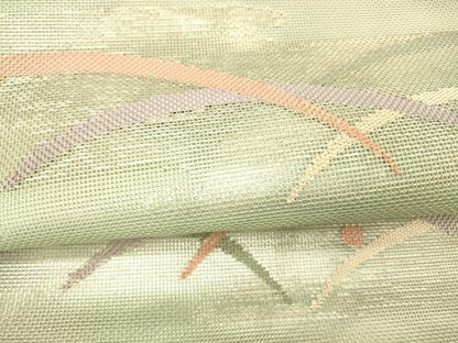 平和屋着物＊夏物 太鼓柄 本袋帯 露芝文 銀糸 正絹 逸品 DABB3266cm