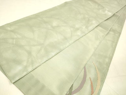 平和屋着物＊夏物 太鼓柄 本袋帯 露芝文 銀糸 正絹 逸品 DABB3266cm