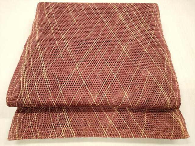 平和屋着物＊夏物 八寸名古屋帯 抽象文様 正絹 逸品 DABB3267cm
