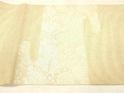 平和屋着物＊夏物 中国三大刺繍 スワトウ刺繍 汕頭刺繍 総刺繍 絽綴れ 太鼓柄袋帯 絽刺し 区限刺繍 草花文 金糸 正絹 逸品 DABB3271cm