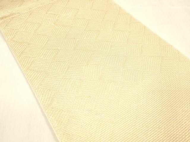 平和屋着物＊夏物 西陣 河合美術織物謹製 六通柄袋帯 立波文 金糸 正絹 逸品 DABB3272cm