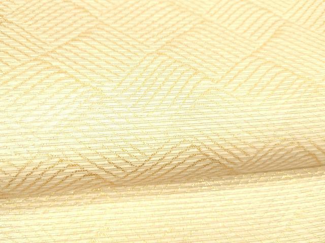 平和屋着物＊夏物 西陣 河合美術織物謹製 六通柄袋帯 立波文 金糸 正絹 逸品 DABB3272cm