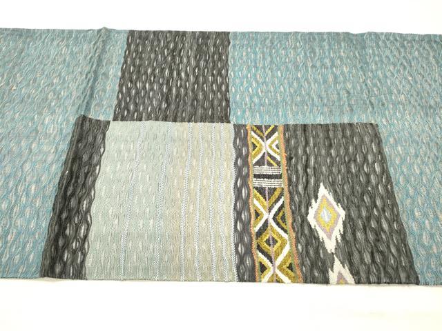 平和屋着物▽太鼓柄袋帯 スリーシーズン 春夏秋 すくい織 横段抽象文 正絹 逸品 DABB3276cm
