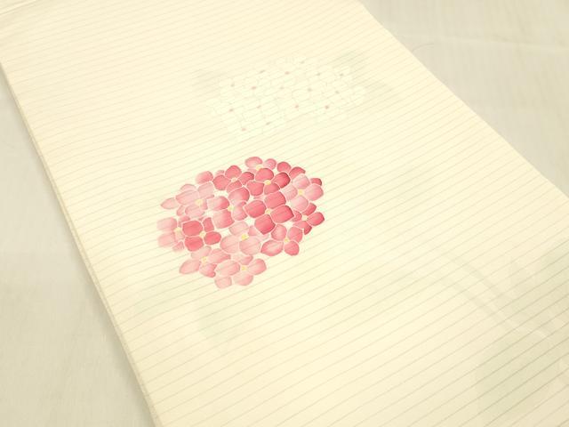 平和屋着物＊夏物 京友禅の第一人者 松井青々 絽塩瀬 六通柄袋帯 手描き 紫陽花 正絹 逸品 DABB3281cm