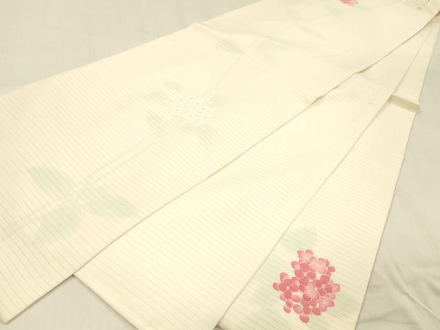 平和屋着物＊夏物 京友禅の第一人者 松井青々 絽塩瀬 六通柄袋帯 手描き 紫陽花 正絹 逸品 DABB3281cm