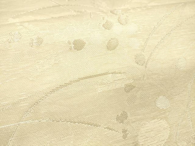 平和屋着物＊夏物 全通柄 本袋帯 草花文 銀糸 正絹 逸品 DABB3287cm
