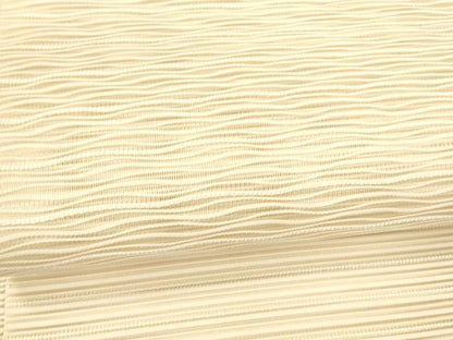 平和屋着物＊夏物 絽綴れ 八寸名古屋帯 よろけ縞 肌色 正絹 逸品 DABB3288cm