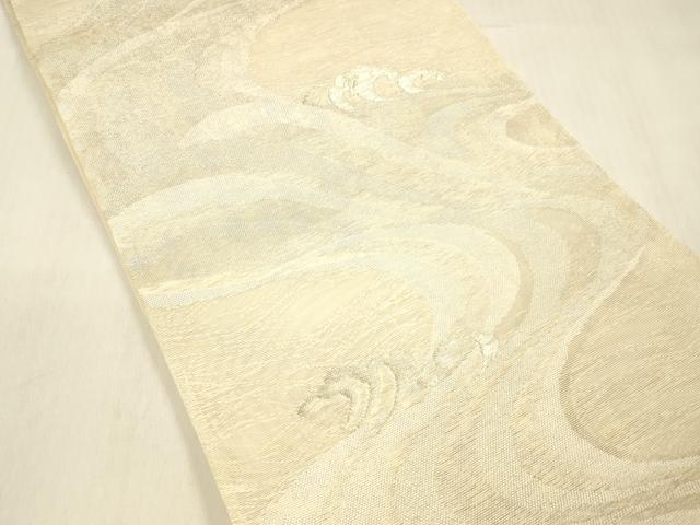 平和屋着物＊夏物 六通柄袋帯 流水文 銀糸 正絹 逸品 DABB3289cm