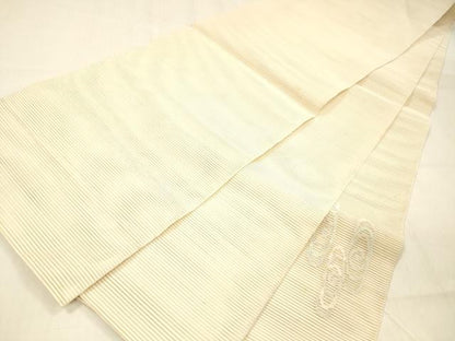 平和屋着物＊夏物 絽綴れ 太鼓柄袋帯 流水文 銀糸 正絹 逸品 DABB3290cm