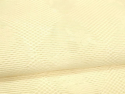 平和屋着物＊夏物 八寸名古屋帯 花菱文 鳥の子色 DABB3295cm