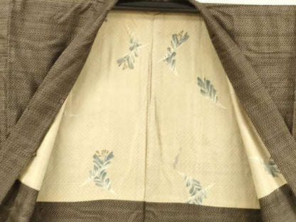平和屋着物■男性　本場大島紬　アンサンブル　亀甲柄　総詰め　正絹　逸品　DABB3312cm
