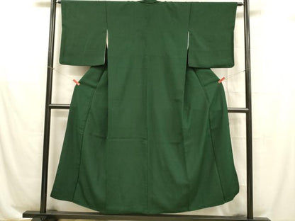 平和屋着物■上質な色無地 鉄色 正絹 逸品 DABB3370cm