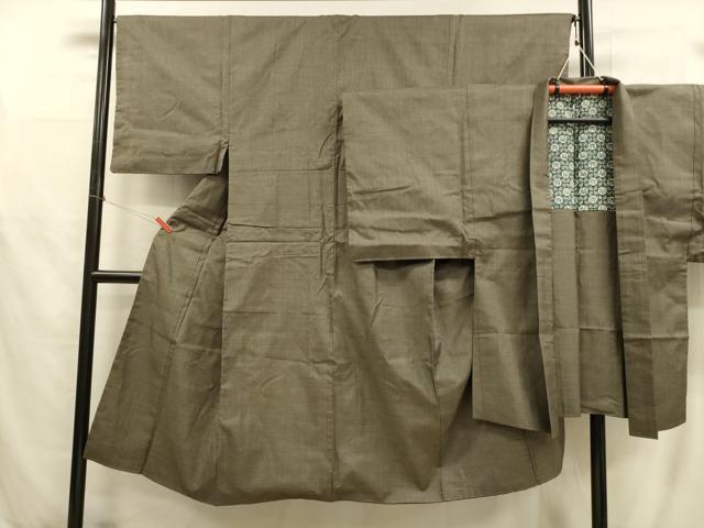 平和屋着物■男性　本場大島紬　アンサンブル　100亀甲　総詰め　正絹　逸品　DABB3408cm