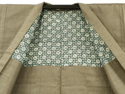 平和屋着物■男性　本場大島紬　アンサンブル　100亀甲　総詰め　正絹　逸品　DABB3408cm