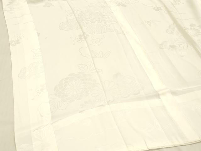 平和屋着物■長襦袢　無双仕立て　舞花地紋　正絹　逸品　DABB3410cm
