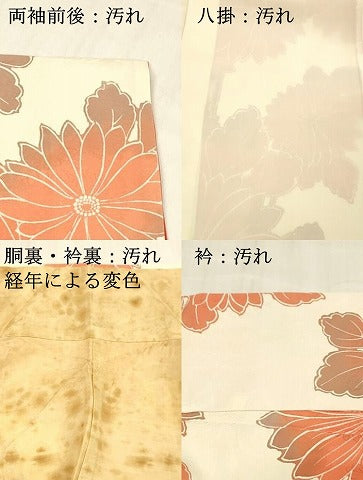 平和屋着物■上質な小紋　枝花文　暈し染め　正絹　逸品　DABB3416cm