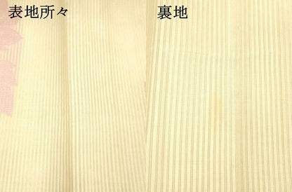 平和屋着物＊夏物 アンティーク 大正ロマン 丸帯 引き抜き帯 草花文 正絹 逸品 DABB3432cm