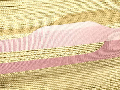 平和屋着物＊夏物 八寸名古屋帯 抽象文様 正絹 逸品 DABB3440cm