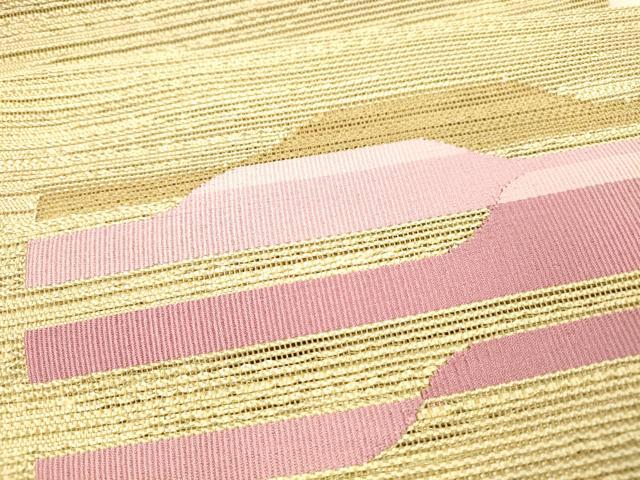 平和屋着物＊夏物 八寸名古屋帯 抽象文様 正絹 逸品 DABB3440cm