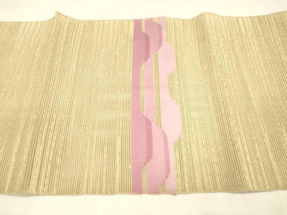平和屋着物＊夏物 八寸名古屋帯 抽象文様 正絹 逸品 DABB3440cm