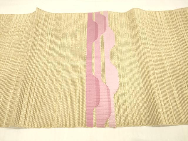 平和屋着物＊夏物 八寸名古屋帯 抽象文様 正絹 逸品 DABB3440cm