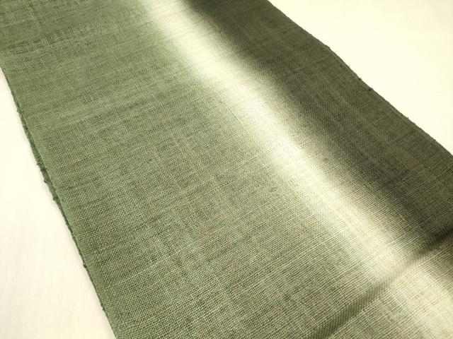 平和屋着物＊夏物　八寸名古屋帯　間道　証紙付き　麻　逸品　DABB3443cm